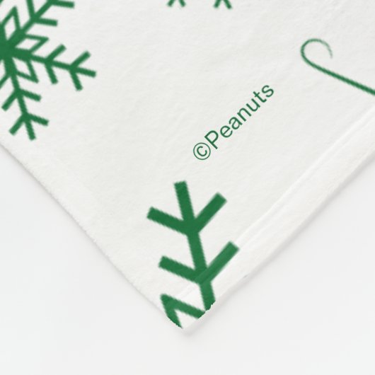 Peanuts | Kerstmis Snoopy Laat het sneeuwpatroon Fleece Deken (Hoek)