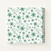 Peanuts | Kerstmis Snoopy Laat het sneeuwpatroon Notitieboek (Achterkant)