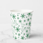 Peanuts | Kerstmis Snoopy Laat het sneeuwpatroon Papieren Bekers (Links)