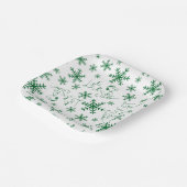 Peanuts | Kerstmis Snoopy Laat het sneeuwpatroon Papieren Bordje (Gebogen)