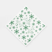 Peanuts | Kerstmis Snoopy Laat het sneeuwpatroon Servet (Hoek)