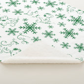 Peanuts | Kerstmis Snoopy Laat het sneeuwpatroon Sherpa Deken (3/4)