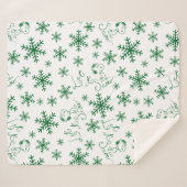 Peanuts | Kerstmis Snoopy Laat het sneeuwpatroon Sherpa Deken (Voorkant (horizontaal))