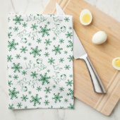 Peanuts | Kerstmis Snoopy Laat het sneeuwpatroon Theedoek (Quarter Fold)