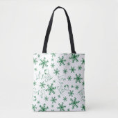 Peanuts | Kerstmis Snoopy Laat het sneeuwpatroon Tote Bag (Voorkant)