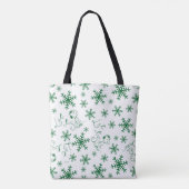 Peanuts | Kerstmis Snoopy Laat het sneeuwpatroon Tote Bag (Achterkant)