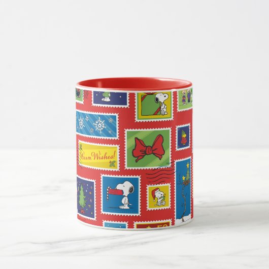 Peanuts | Kerstpostzegels Patroon Mok (Midden)