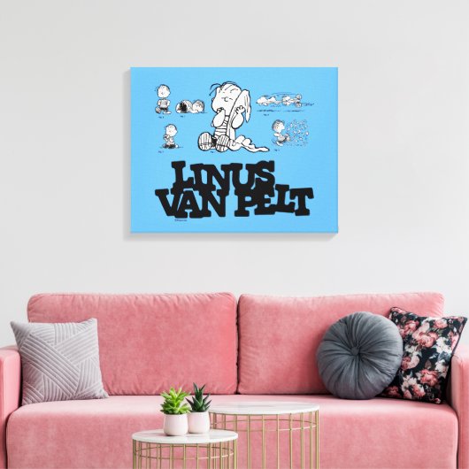 Peanuts | Linus Canvas Afdruk (Insitu (Woonkamer))