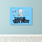 Peanuts | Linus Canvas Afdruk (Insitu (Houten vloer))