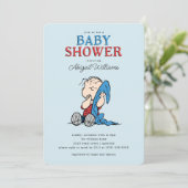 Peanuts | Linus en Blanket Boy Baby shower Kaart (Staand voorkant)