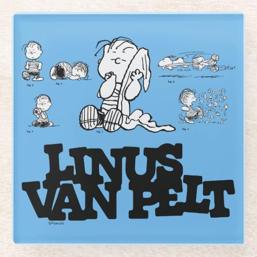 Peanuts | Linus Glazen Onderzetter (Voorkant)