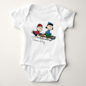 Peanuts | Linus & Lucy Sled rijden Romper (Voorkant)