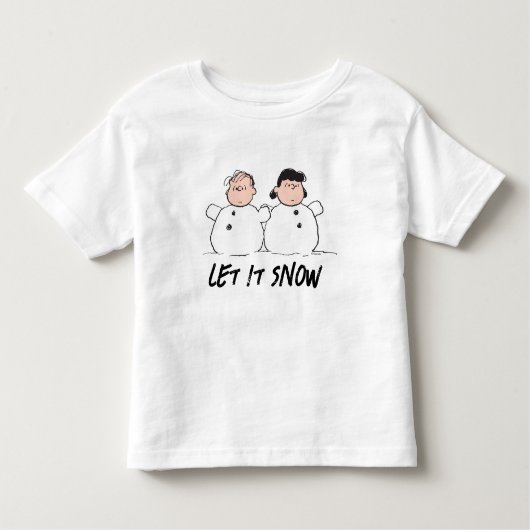 Peanuts | Linus & Lucy Snowmen Kinder Shirts (Voorkant)