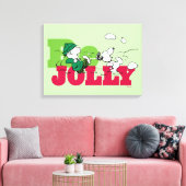 Peanuts | Linus & Snoopy Be Jolly Canvas Afdruk (Insitu (Woonkamer))
