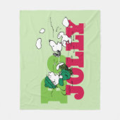 Peanuts | Linus & Snoopy Be Jolly Fleece Deken (Voorkant)