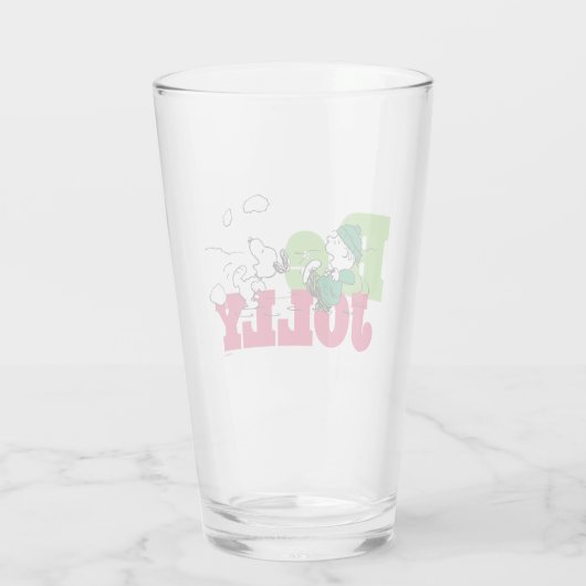 Peanuts | Linus & Snoopy Be Jolly Glas (Achterkant)