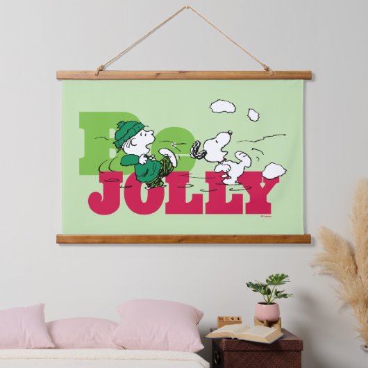 Peanuts | Linus & Snoopy Be Jolly Hangend Wandkleed (Slaapkamer)