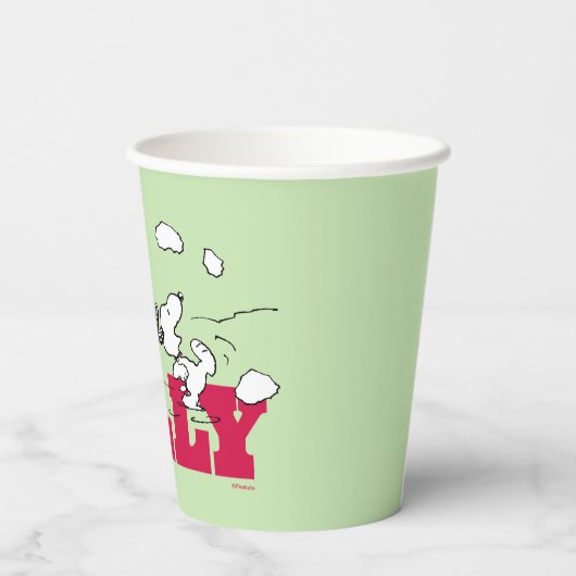 Peanuts | Linus & Snoopy Be Jolly Papieren Bekers (Achterkant)
