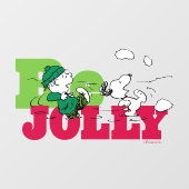 Peanuts | Linus & Snoopy Be Jolly Raamsticker (Vel)