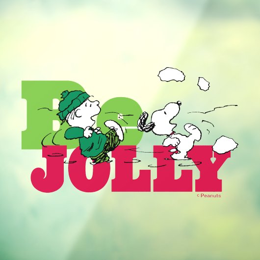 Peanuts | Linus & Snoopy Be Jolly Raamsticker (Vel 3)