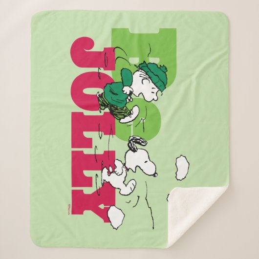 Peanuts | Linus & Snoopy Be Jolly Sherpa Deken (Voorkant)