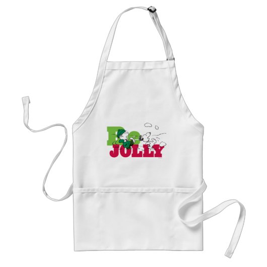 Peanuts | Linus & Snoopy Be Jolly Standaard Schort (Voorkant)