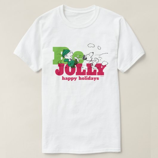 Peanuts | Linus & Snoopy Be Jolly T-shirt (Design voorkant)
