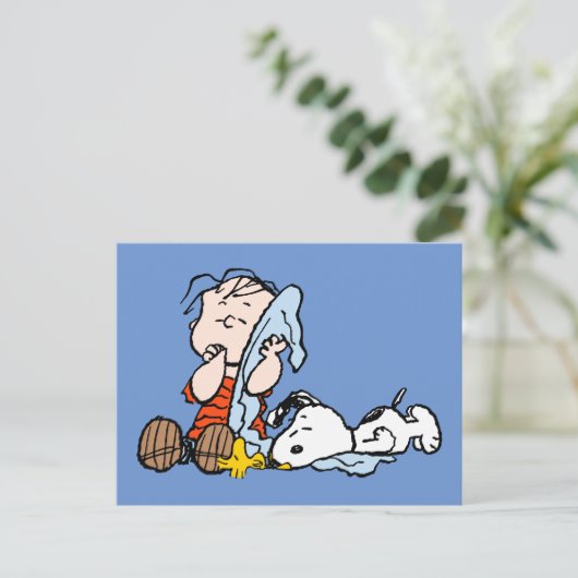 Peanuts | Linus, Snoopy & Woodstock Napping Briefkaart (Staand voorkant)