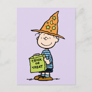 Peanuts Linus Tovenaar Trick Or Treat Briefkaart