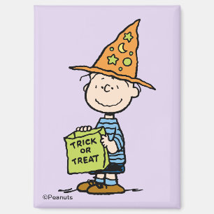 Peanuts Linus Tovenaar Trick Or Treat Magneet