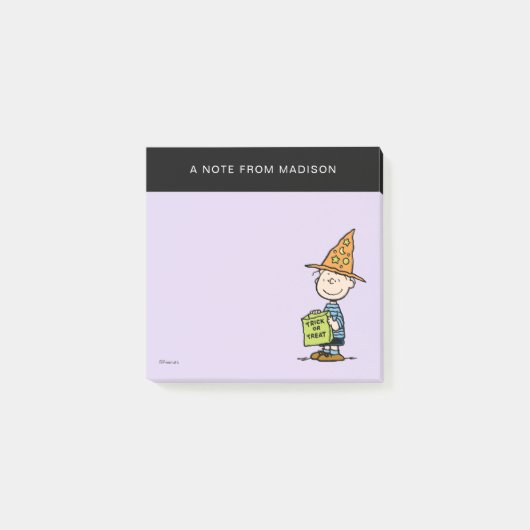 Peanuts Linus Tovenaar Trick Or Treat Post-it® Notes (Voorkant)