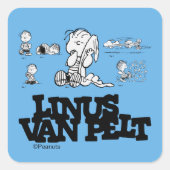 Peanuts | Linus Vierkante Sticker (Voorkant)