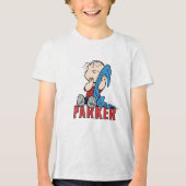 Peanuts | Linus & Zijn Dekentje Tri-Blend Shirt (Voorkant)