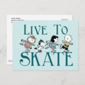 Peanuts | Live to Schaats Briefkaart (Voorkant / Achterkant)
