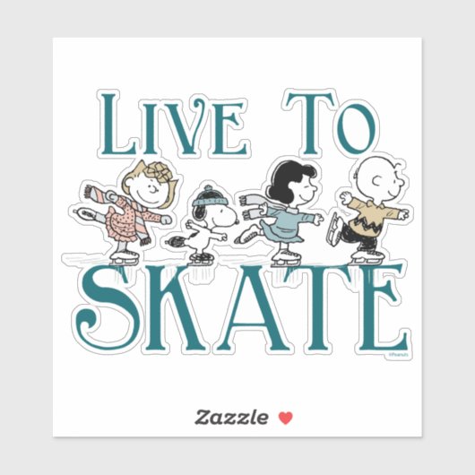 Peanuts | Live to Schaats Sticker (Vel)
