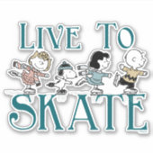 Peanuts | Live to Schaats Sticker (Voorkant)