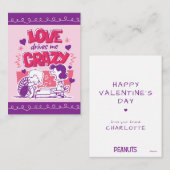 Peanuts | Love Drives Me Crazy Notitiekaartje (Voorkant / Achterkant)