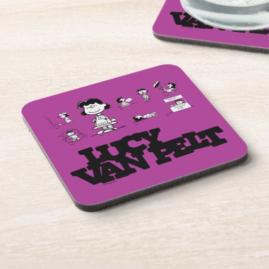 Peanuts | Lucy Bier Onderzetter (Linkerzijde)