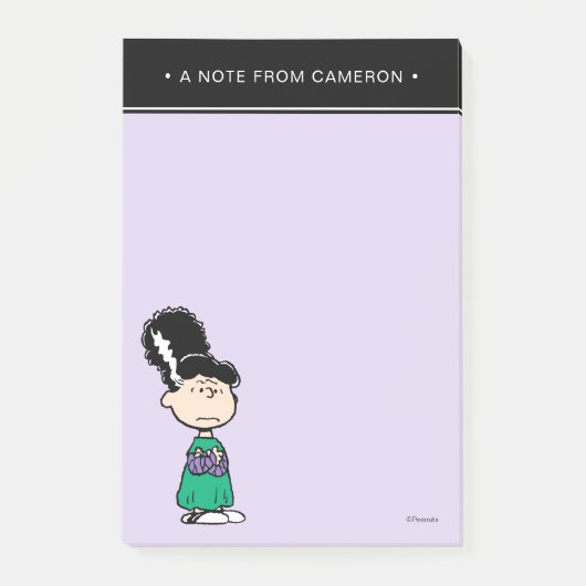 Peanuts Lucy Bruid Van Frankenstein Halloween Post-it® Notes (Voorkant)