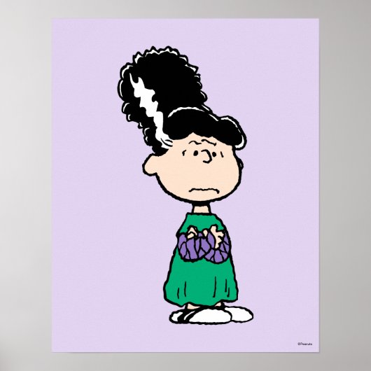 Peanuts Lucy Bruid Van Frankenstein Halloween Poster (Voorkant)