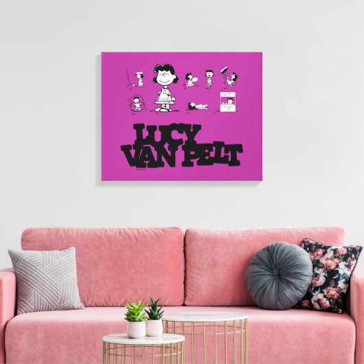 Peanuts | Lucy Canvas Afdruk (Insitu (Woonkamer))