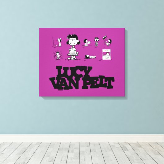 Peanuts | Lucy Canvas Afdruk (Insitu (Houten vloer))