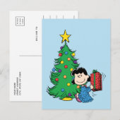 Peanuts | Lucy Christmas Tree Feestdagenkaart (Voorkant / Achterkant)