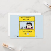 Peanuts | Lucy & de Dokter Is In Kaart (Voorkant / Achterkant in situ)