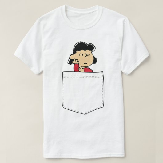 Peanuts Lucy Faux Pocket T-shirt (Design voorkant)
