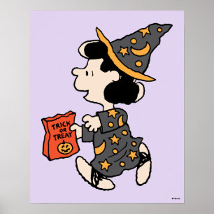 Peanuts Lucy Heksenkostuum Halloween Poster