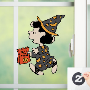 Peanuts Lucy Heksenkostuum Halloween Raamsticker