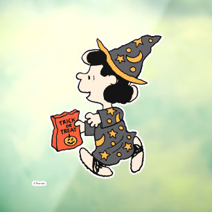 Peanuts Lucy Heksenkostuum Halloween Raamsticker