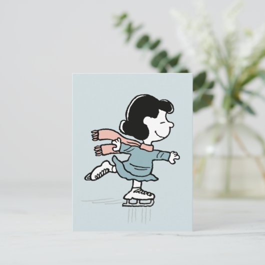 Peanuts | Lucy on Ice Briefkaart (Staand voorkant)
