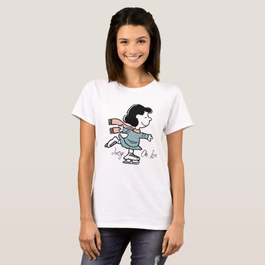 Peanuts | Lucy on Ice T-shirt (Voorkant volledig)